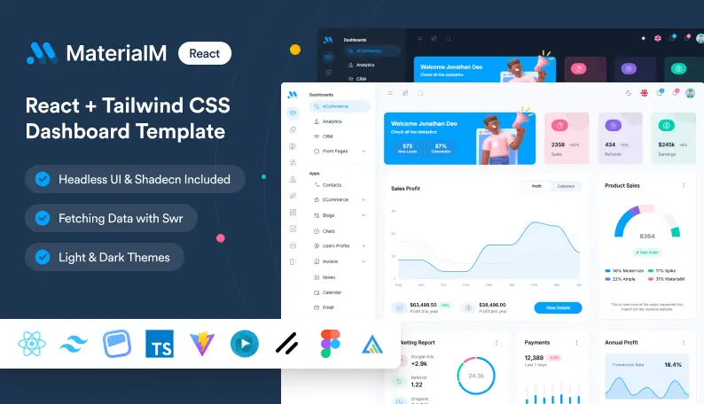 MaterialM Shadcn template
