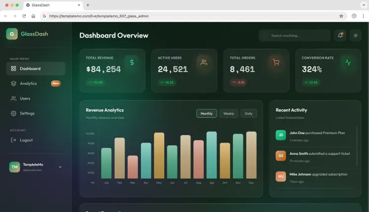 Glass Admin