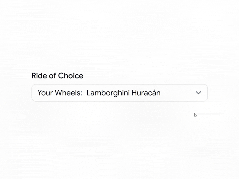 Select with leading text